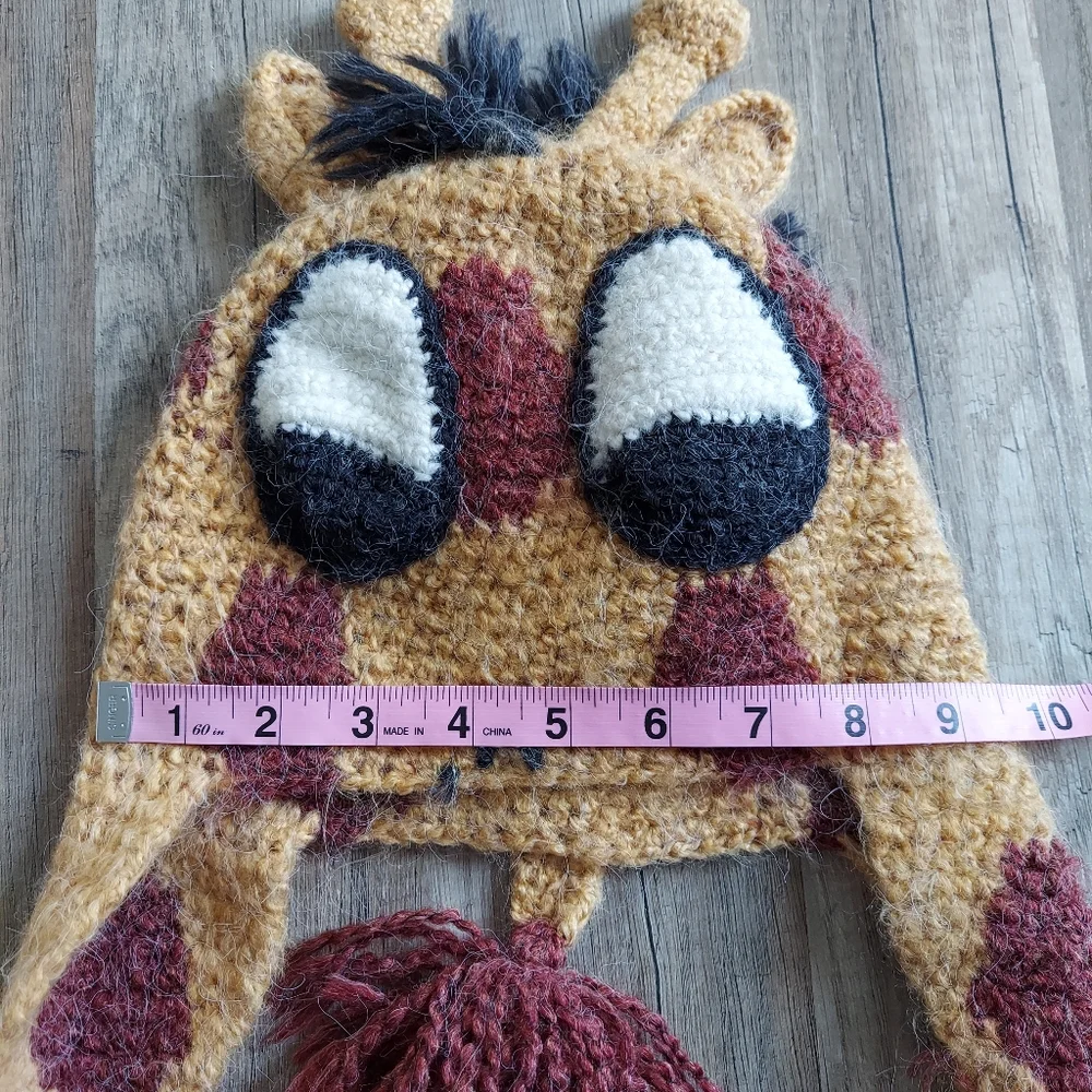 Kids Winter Hat & Mittens Knit Giraffe Peruvian Trading Co Bianca Ivan